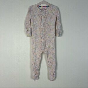 Magnetic Me Baby Footie Ocean Print Modal One-Piece Eco-Friendly Pink Size 9-12M